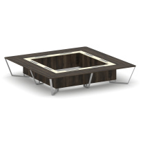 Стол для переговоров квадратный Steel Meet KM-PR.B.SP-20K2 / Тиквуд Светлый – Графит Глянец – Металл Серый / 4000×4000×750 Стол для переговоров квадратный Steel Meet KM-PR.B.SP-20K2 / Тиквуд Светлый – Графит Глянец – Металл Серый / 4000×4000×750