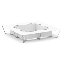 Стол для переговоров квадратный Steel Meet KD-PR.B.SP-20K2 / Тиквуд Светлый – Металл Серый / 4000×4000×750 Стол для переговоров квадратный Steel Meet KD-PR.B.SP-20K2 / Тиквуд Светлый – Металл Серый / 4000×4000×750