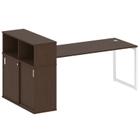 Metal System Quattro Стол офисный с шкафом-купе на О-образном м/к 40БО.РС-СШК-3.5 Т Вяз/Мокко металл 2210×1120×1098 Metal System Quattro Стол офисный с шкафом-купе на О-образном м/к 40БО.РС-СШК-3.5 Т Вяз/Мокко металл 2210×1120×1098