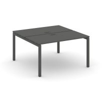 Стол-бенч двухсторонний двухместный Style Project SN-5P.DRS-001 / Дуб Табак – Металл Белый / 980×1232×750