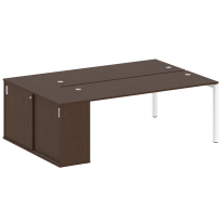 Metal System Quattro Р. ст. с шкафом-купе на П-образном м/к 50БП.РС-СШК-1.5 Т Акация/Антрацит металл 2210*1475*750