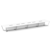 Стол для переговоров прямоугольный Steel Meet KD-PR.B.SP-24 / Тиквуд Светлый – Металл Серый / 8000×1600×750 Стол для переговоров прямоугольный Steel Meet KD-PR.B.SP-24 / Тиквуд Светлый – Металл Серый / 8000×1600×750