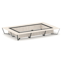 Стол для переговоров прямоугольный Steel Meet KM-PR.B.SP-26K2 / Тиквуд Светлый – Графит Глянец – Металл Антрацит / 6000×4000×750 Стол для переговоров прямоугольный Steel Meet KM-PR.B.SP-26K2 / Тиквуд Светлый – Графит Глянец – Металл Антрацит / 6000×4000×750