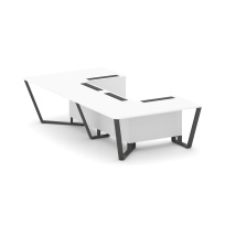 Стол для переговоров П-образный Steel Meet KD-PR.B.SP-07P / Тиквуд Светлый – Металл Антрацит / 1600×3200×750 Стол для переговоров П-образный Steel Meet KD-PR.B.SP-07P / Тиквуд Светлый – Металл Антрацит / 1600×3200×750