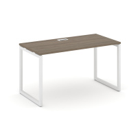 Стол офисный Style Project SN-4O.SP-021 / Дуб Табак – Металл Белый / 980×800×750 Стол офисный Style Project SN-4O.SP-021 / Дуб Табак – Металл Белый / 980×800×750