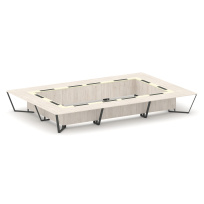 Стол для переговоров прямоугольный Steel Meet KM-PR.B.SP-26K2 / Тиквуд Светлый – Графит Глянец – Металл Антрацит / 6000×4000×750 Стол для переговоров прямоугольный Steel Meet KM-PR.B.SP-26K2 / Тиквуд Светлый – Графит Глянец – Металл Антрацит / 6000×4000×750