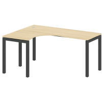 Metal System Quattro Стол криволинейный левый на П-образном м/к 50БП.СА-4 (L) Акация/Антрацит металл 1600*1200*750 Metal System Quattro Стол криволинейный левый на П-образном м/к 50БП.СА-4 (L) Акация/Антрацит металл 1600*1200*750