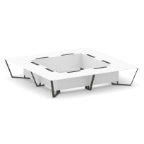 Стол для переговоров квадратный Steel Meet KD-PR.B.SP-20K2 / Тиквуд Светлый – Металл Антрацит / 4000×4000×750 Стол для переговоров квадратный Steel Meet KD-PR.B.SP-20K2 / Тиквуд Светлый – Металл Антрацит / 4000×4000×750
