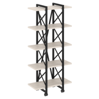Loft Стеллаж на колесных опорах-5 полок VR.L-MST.K-5.4V Тиквуд тёмный/Чёрный металл 800×400×1704 Loft Стеллаж на колесных опорах-5 полок VR.L-MST.K-5.4V Тиквуд тёмный/Чёрный металл 800×400×1704