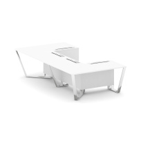 Стол для переговоров П-образный Steel Meet MD-PR.B.SP-07P / Тиквуд Светлый – Нержавеющая Сталь – Хром / 1600×3200×750 Стол для переговоров П-образный Steel Meet MD-PR.B.SP-07P / Тиквуд Светлый – Нержавеющая Сталь – Хром / 1600×3200×750